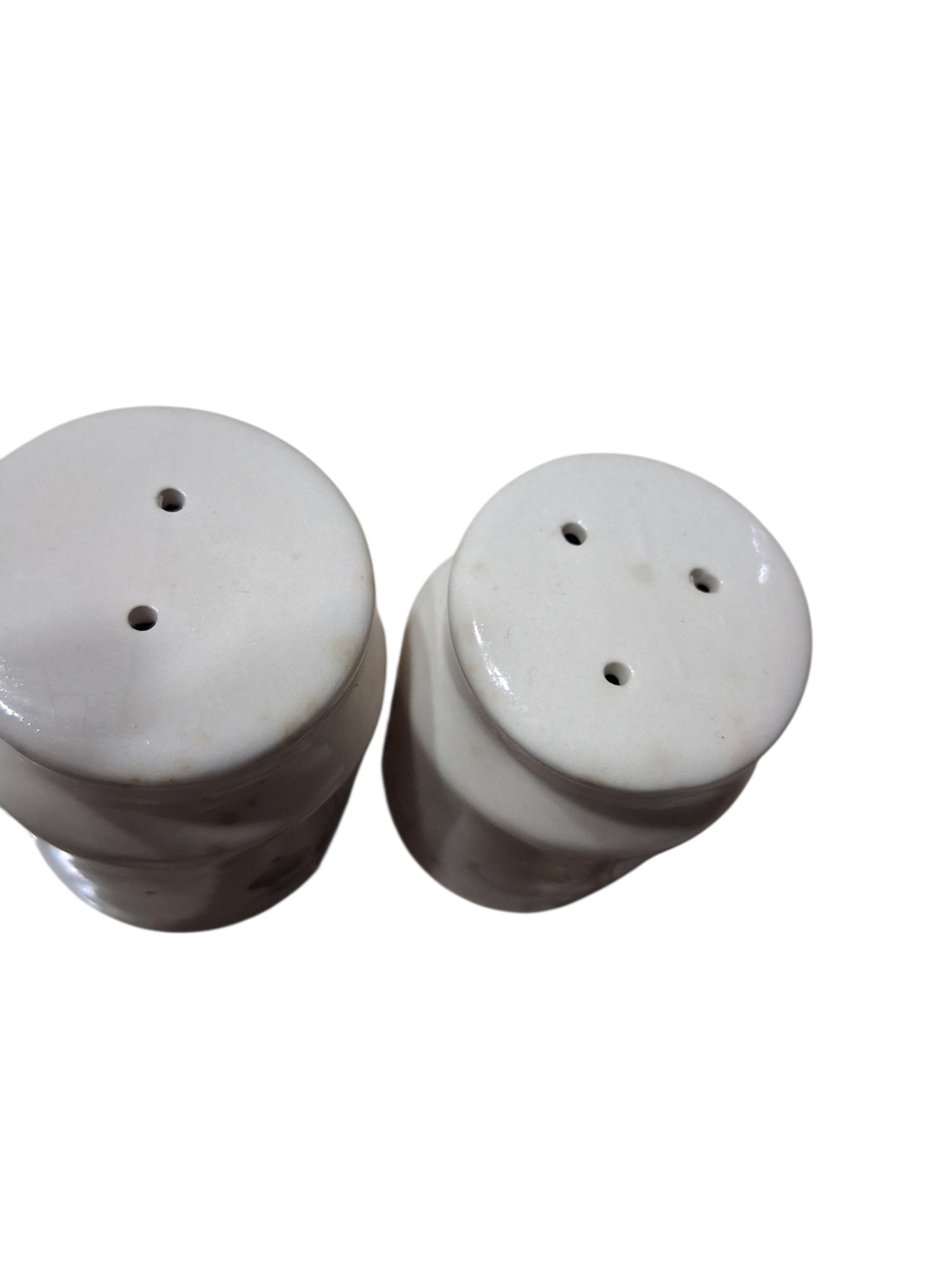 Floral Ceramic Salt and Pepper Shaker Set - White with Pink Rose - Picture 3 of 4